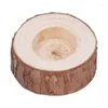 Kerzenhalter 3pcs Holz Teelicht natürliche langlebige Buche breite Anwendbarkeit mit Holzhalter für Bar Party Schlafzimmer