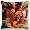 Pillow Gorgeous Abstract Art Painting Mysterious Vortex Geometry Color Retro Floral Beautiful Cover Sofa Throw Case