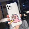 Cute Dinosaur Couple Phone Case For iPhone 13 14 11 12 Pro MAX XS X XR 15 8 7 Plus Animal Cat Mouse Shockproof Soft Cover Shell