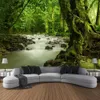 Fluss Big Tree Wandteppiche Landschaft Wald Wandteppich Wandkunst Dekoration Hängende Stoffvorhang Home Schlafzimmer Wohnzimmer Dekoration R0411