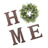 Party Decoration Farmhouses Wall Home Sign With Artificial Eucalyptuses Wreath Hangings Letter