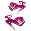 Танцевальная обувь Leecabe 17 см/7 дюймов Патент PU прозрачная цветовая платформа высокого каблука Сексуальные модели полюс