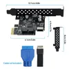 PCI-E 1x a USB 3.2 GEN1 5GBPS 20PIN INTERRATRIA DEL PANNELLO ANTERIORE (Intestazione del pannello frontale di tipo C) Connettore del pannello frontale Card