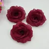 Decorative Flowers 10pcs Wine Red Artificial Heads Rose Flower Ball Head Brooch Festival Wedding Party Decoration DIY Silk