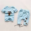 Set di abbigliamento 2024 Fashion Children's Cotton Boys Girls Summer Clothes (T-Shirt Shorts) Baby Boy 2PCS/Set Kids per 2-7y