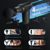 Mini Massage Gun Power Fascia Fitness Portable Electric Muscle Relaxation Vibrator Massager för Body Back Neck Pain Relief 240411