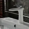 Bathroom Sink Faucets BaiDaiMoDeng Copper Basin Wash Baked White Porcelain Chrome And Cold Water Faucet