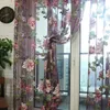 Обработки занавеса панель драпировки оконные занавески бежевого пурпурного тюля для роскошной кухни гостиной дизайн спальни дизайн