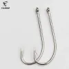 50PCS/bag Sharp Fishing hooks Silver with barbs with a crooked mouth Seahorse pomfret sea bass fishing fishing hooks saltwater