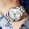 Montre-bracelets Taxau Classic Man Quartz Watch en acier inoxydable étanche pour les hommes Luxury Luxury High Quality Watches Match Top Brand