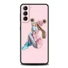 Baby Mom Girl Boy Marble Phone Case voor Samsung S24 S23 S22 S20 S21 Fe Ultra S24 S23 S10 S10E S9 S8 S8 Plus 5G Shockproof TPU -tassen