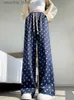 Capris van damesbroeken Letter Een luxe merkontwerp 2024 Zomer nieuwe losse wide been dames bagagebroek y2k vrachthoens kleding TRF C240411