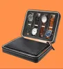 8 Grades PU CAIXA CAIXA CAIXA DE CAIXA DE Mostrando relógios Exibir caixa de armazenamento Bandeja Zippere Travel Jewelry Watch Collector Case3031811