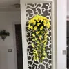 Fiori decorativi fiore artificiale vite elegante ghirlanda di griglie viola per casa per matrimoni all'aperto