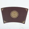 Table Mats Waterproof PU Leather Chinese Style Heat Insulation Placemat Tableware Pads Mat Bowl