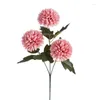 Fleurs décoratives single branche chrysanthemum en soie mariage artificiel fausses fournitures de festival décoration à la maison