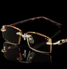 Occhiali da sole Fashion Designer Luxury Reading Glasses Rimless Diamond Taking Reater Square Lettore Donne Presbyopia Antiblue Ligh8681931