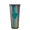 Water Bottles Cute Cup With Straw 24oz Insulated Double Wall Cold Lid And Movie Surrounding Accompanying Diamond Mug