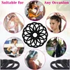 100 stks doek zwart haarbands voor vrouwen meisjes haarband hoog elastische rubberen band haarbanden paardenstaarthouder scrunchies accessoires