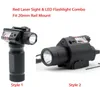Tactische rode laser zicht LED -flitslampje Combo Flashlight Fit 20 mm Picatinny Rail Mount 5196816