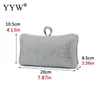 Luxury Rhinestone Beads Lady Evening Prom Handbag Diamond Ring Clutch Messenger Bag with Handle Elegant Women Metal Chain Purse