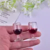 10pcs / pack 38 * 21 mm 3D Verres à vin rouge Charmes arcyliques pour la fabrication de bijoux d'oreille de bricolage