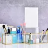 Opbergdozen 2024 Make -upborstelhouder Organisator Transparante cosmetica Containerring Potlood lippenstiftglas