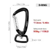 Lixada 2pcs pivotant pivot-carabiner Clip à 360 ° Rotation Spinner Carabiner Small Auto Verrouillage Auto Carabiner Rotation Hamac Clip suspendu