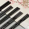 Bacchette 10PAIRS Set giapponese Black Sushi Black Fastles Cop Sticks Corea Table Cuce Bar Forniture Cince Cinateri cinesi