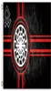 Impression numérique Flag de soleil noir 3x5ft Black 90x150cm Polyester Kolovrat Symbole slave roue de soleil Svarog Solstice Runes Banner8000949