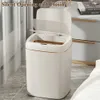 Lixeiras de resíduos 11/13L Lixo do sensor inteligente lata com tampa automática de lixo de lixo elétrico Banheiro de cozinha Banheiro à prova d'água Branca Branca L49