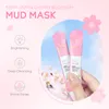 100pcs Sakura Green Tea Mud Face Masque anti-rides Night Night Facial Peau Nettrale Cercle foncé Hydrat Hydratiser les soins de la peau anti-âge