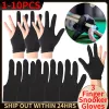 3 vinger universele pool cue snooker handschoenen biljart handschoenen schieters carom snooker cue handschoenen links/rechter hand biljart accessoire