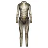 3D Crocodile Printed Cosplay Bodysuit Costume Men Kvinnor Snake Skin Mönster Zentai Halloween Party Jumpsuit Performance Suit