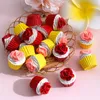 Figurines décoratives 2pcs 27x27mm rose tasse gâteau série de gâteaux à plat cabochons pour épingle à cheveux scrapbooking bricolage bijoux décoration artisanat