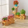 Balconn de fleurs en bois massif Balcony