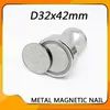Metalen magnetische nagels D32x42 Strong magnetische nagels D36x46 mm koelkast Pastes Witbordkantoor Krachtige magneet Thumbtack D42x52