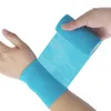 1Roll 2.5 / 5/10 cm * 4,6 m Bandage médical de gaze auto-adhésif Bandages élastiques respirants pour la jambe de poignet de fiche à fixer des sports