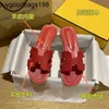 Женские тапочки Orans Sandals Летняя кожа подходит для Big Red Litchi Pattern Fashion Outwear Истонный пляжный туризм.