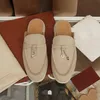 Kutu Loafers ile Elbise Ayakkabı Tasarımcısı Sıradan Ayakkabı Sandalet Terlikleri Erkek Kadın Loafer Düz Düşük Bej Süöba Süet İnek Deri Oxfords Erkek Yaz Moccasins Slip Sneakers 35-45