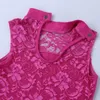 Kids Girls Team Basic Leotard Turtle Neck Lace Back Gymnastic Ballet Dance Tops Tops Dancewear Yoga Skating Sports Costume