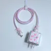 Z przekąską kablową Cute Love Heart TPU Soft Protective Data San Cable San na iPhone 14 13 13/20W Adapter Fase