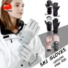 Kokossi 1Pair Winter Warm Skiing Gloves Non-Slip Snowmobile Snowboarding Ski Touch Screen Waterdichte winddichte handschoenen Unisex