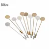 Boyute (50 قطعة/الكثير) دبوس طية طية طية 10 مم 15 ملم قاعدة بروش مسطحة قاعدة Brooch Brooch Basic Jewelry Making Accessories