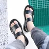 Сандалии кожа мужская воздушная подушка против Slip Beach Sandalias Hombre de Cuero Para Sandalen Herren