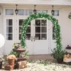 Flores decorativas Eucalipto artificial eucalipto camellia Baby's Breath Vines Plantas penduradas Rattan de plástico para decoração de casamento em festa em casa