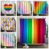 Regenbogen farbenfrohe Boho -Duschvorhang wasserdichte Polyester Stoff Bad Vorhänge mit Haken für Badezimmer Wohnkultur