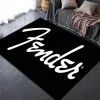 Fender Guitar carpet for living room Drum kit room decorations Music Room Large Area Rug Flannel Bedroom anti-slip floor mat