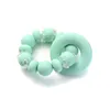 1PCS Kolorowe silikonowe okrągłe koraliki bransoletka Bransoletka grzechotka Zabawki Ząbek Ząbek Pierścień do pielęgniarstwa