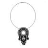 Anhänger Halsketten Choker Soutache handgefertigte Webkragen 2024 ethnischer Schmuck Frauen Strassnahrung Schwarzgrün rote große Halskette Geschenk